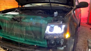 Доработка тинингованных фар на Chevrolet Tahoe GMT 900
