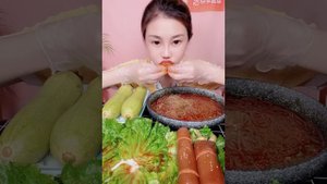 먹방 Spicy China Foods 🌶️ | Pork Skin + EGGS + Noodles + boiled zucchini | eating sounds Mukbang ASMR