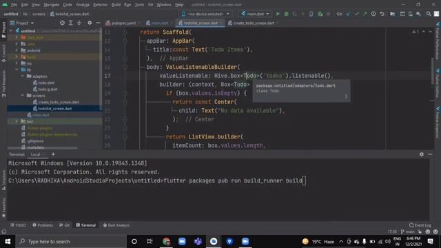 Hive Database Flutter | Local Database in Flutter | Todo App | Type Adapter | E20 | @flutterstudio