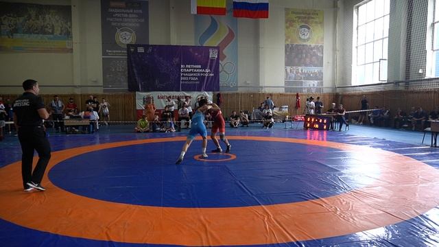 57 кг. финал. Бахарев (Курганская обл.)-Бырля (Марий Эл) Юношеская Спартакиада России 2022г.