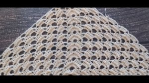 МК номер 55.Очень простой узор для шали,справится даже начинающий