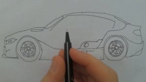 Как нарисовать машину БМВ / Как нарисовать машину