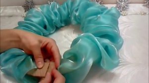 Рождественский венок из ткани БЫСТРО ЛЕГКО И  ПРОСТО!!!
