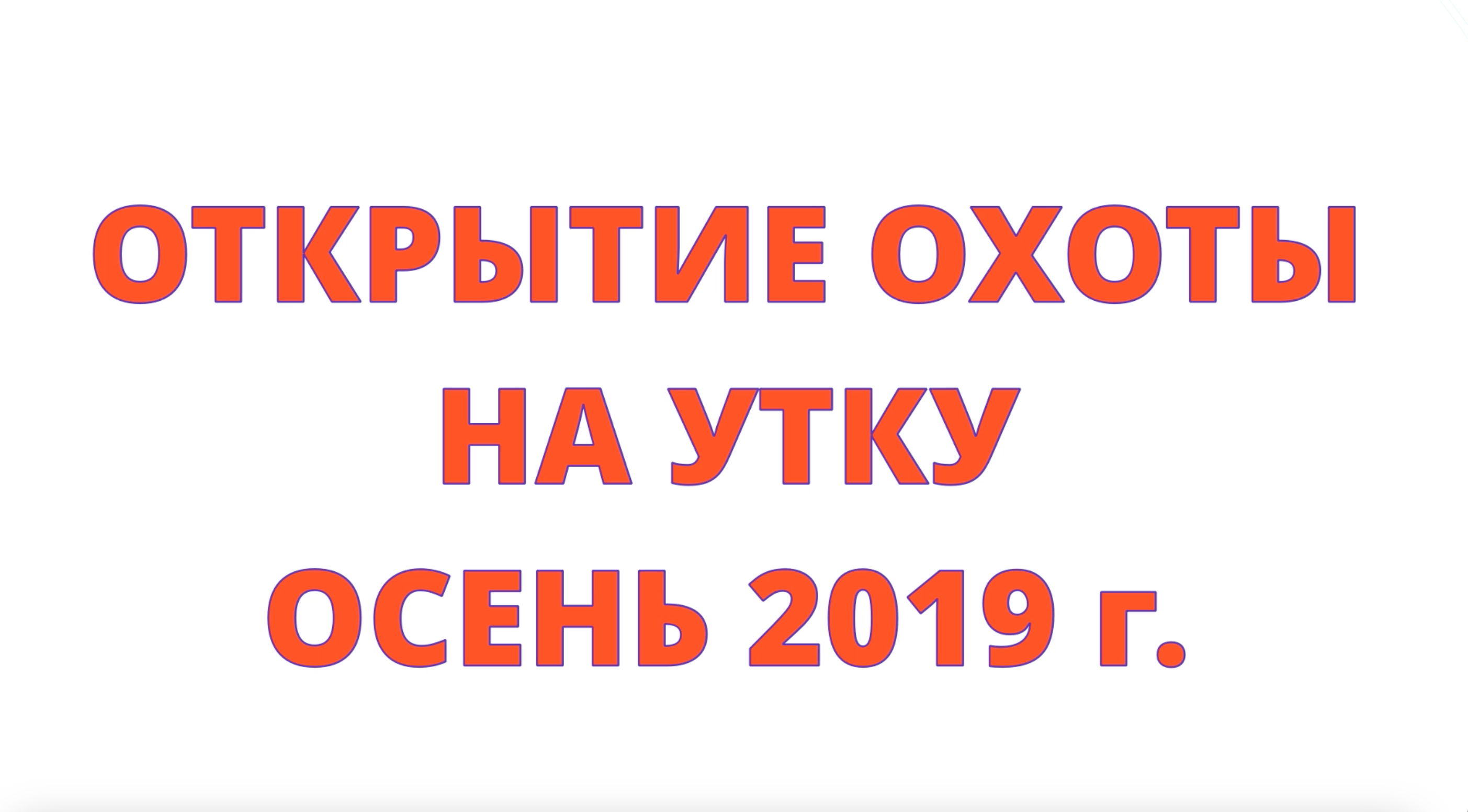 Открытие охоты на утку,осень 2019 год.
