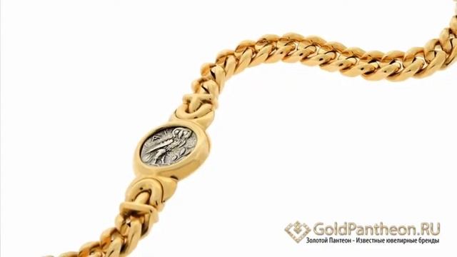 Золотой браслет со старинной монетой Bvlgari 15745