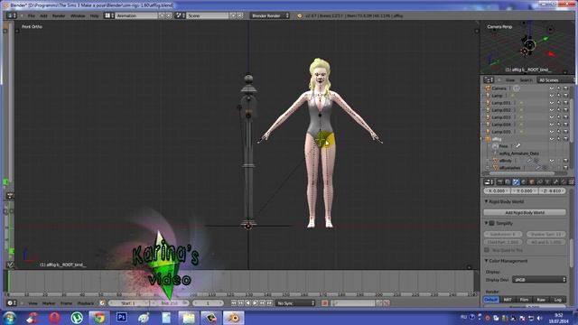 Как создавать позы (с предметами) с помощью Blender для The Sims 3 Часть II смотреть онлайн