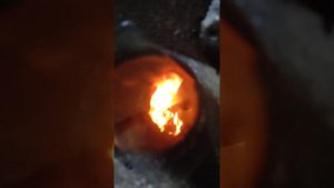 печка на отработке, на естественной тяге