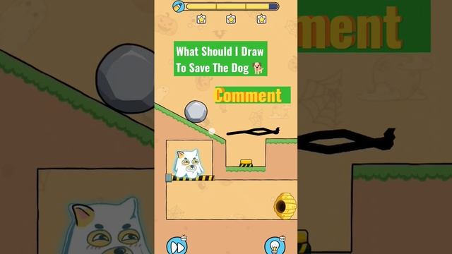 Rescue dog game - Android and IOS commentwhat should I draw to save the dog #shorts#rescuedoggame