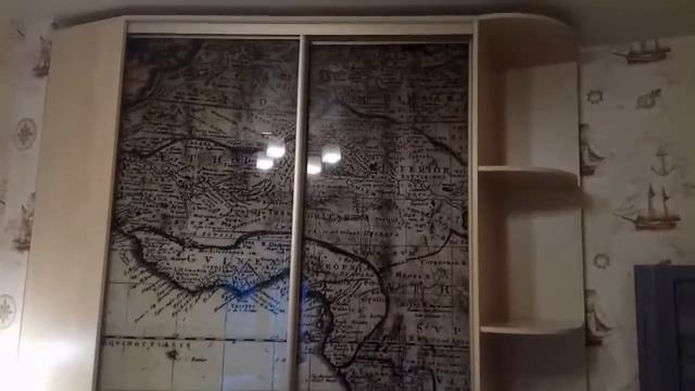 Угловой шкаф купе с фотопечатью в Донецке на заказ. ДНР шкафы купе заказать.
