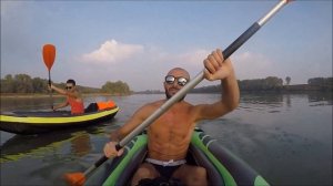 Le avventure di Pizza nel Po - POrta a POrta con Davide [KAYAK INTEX CHALLENGER K1]