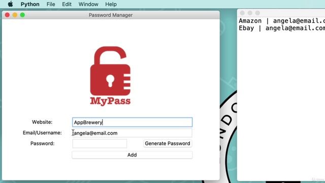 Day 29 - Building a Password Manager GUI App with Tkinter - 1