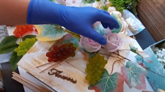 Мыловарение/ Композиция в рамке.Розы и виноград смотреть онлайн