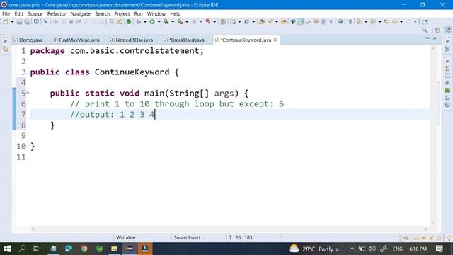 continue keyword in java  #JavaIsAwesome #learnjava #continue