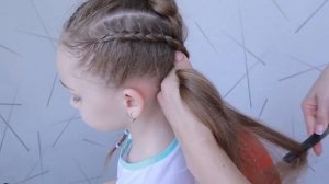 ЗАПЛЕТАЕМ КОСИЧКИ, ИНТЕРЕСНАЯ  ПРИЧЕСКА ДЛЯ ДЕВОЧЕК