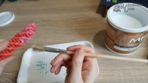 Новогодний леденец/плетение из газетных трубочек