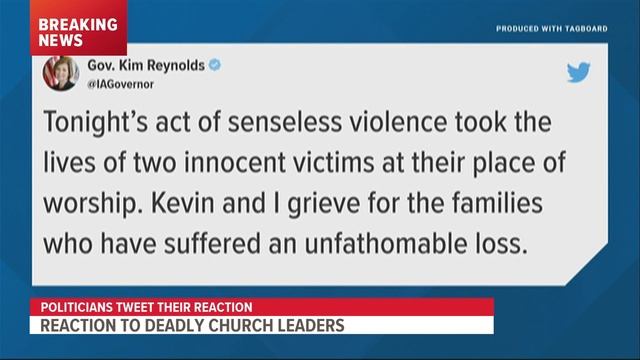 State leaders react to shooting outside Cornerstone Church in Ames
