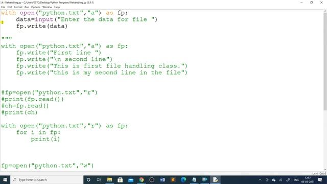 Python FILE HANDLING | OS MODULE | READ() | READLINE() | READLINES() | WRITE() METHOD