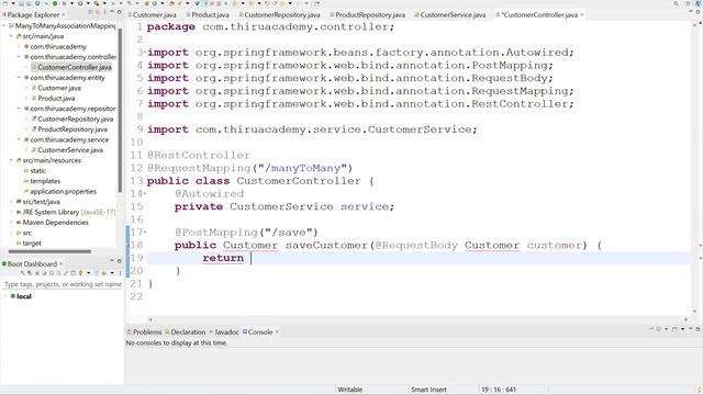 Spring Boot: @ManyToMany Mapping & Custom queries Example || Thiru Academy in Telugu