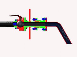 КС кран сифонный, принцип действия в 3D. ООО "ВЗРК", vzrk.ru