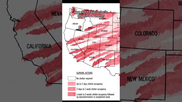 NUCLEAR FALLOUT MAP OF USA #history #usa #map #america #ww3 #nuclear #nuke #fallout