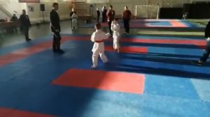 Кумите. Бой 7 летних мальчиков. Всестилевое карате. карате Шотокан.