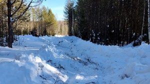 Русские дороги. Пробиваемся на ДТ-75 и Т-150К по глубокому снегу.