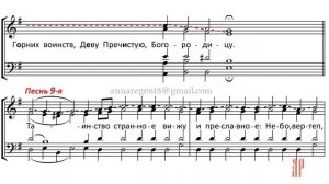 Ирмосы 1-го канона Рождества Христова , обиход, Н.И. Бахметьев - Сопрановая партия