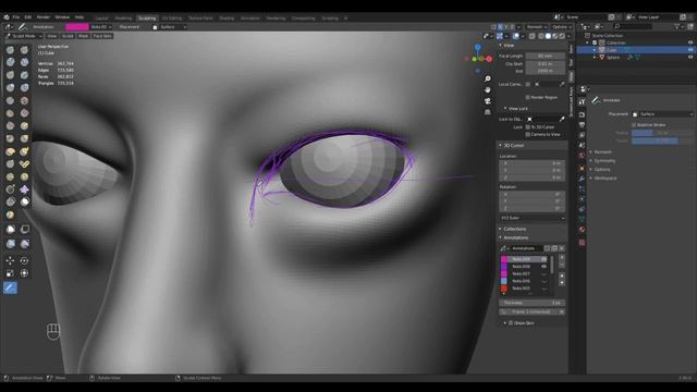 Blender beginner to pro head sculpting tutorial Part 3 ( Eyes)