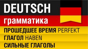 Прошедшее время перфект. Сильные глаголы. Глагол haben. Немецкий язык - Урок 9/31. Елена Шипилова.