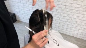 Быстрая популярная женская стрижка. Слои. Удлиненная челка.
