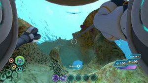 Краб-паук. Прокачиваю костюм краб в subnautica на nintendo switch lite.