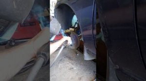 Снятие сваркой обоймы подшипника ступицы калина