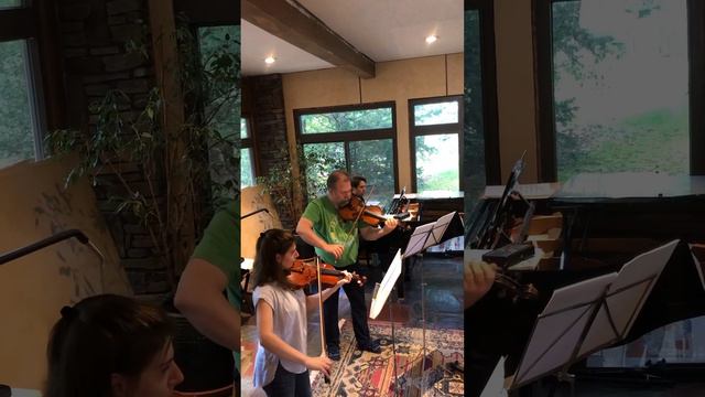 Easton Chamber Music Festival 2023 in rehearsal, Elfrida Andree's Piano Quintet