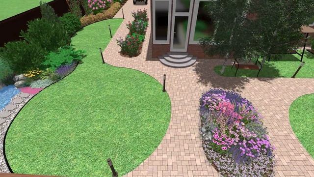 Ландшафтный дизайн: Проект озеленения участка 13 соток смотреть онлайн