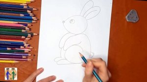 Что нарисовать из цифры 3 (зайчик). Онлайн-школа рисования "Малевашки"