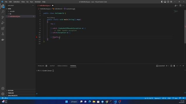 How to handle exceptions in Java?