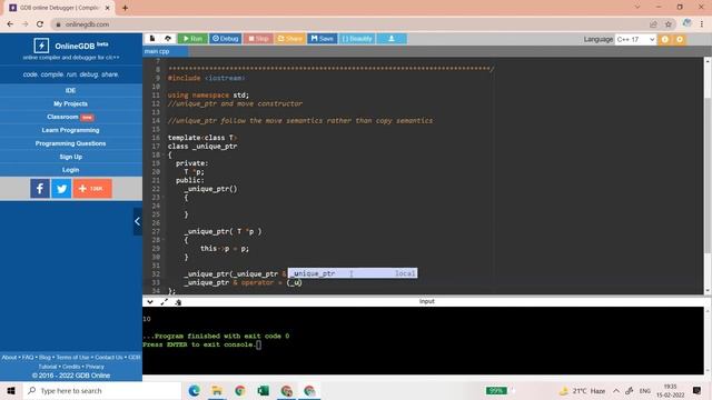 Move Constructor and unique_ptr || In English || By Vikash Shakya смотреть онлайн