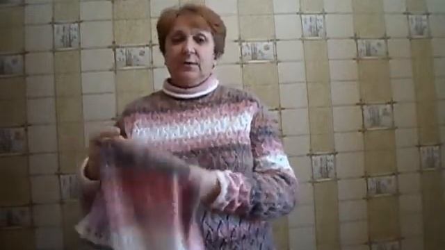 Свитер из Ализе ангора голд батик.Вяжу из пряжи секционного крашения.