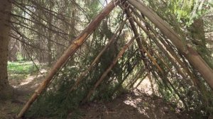 УКРЫТИЕ В ЛЕСУ СВОИМИ РУКАМИ. ПОХОД В ЛЕС. ОВОЩИ НА КОСТРЕ ПО-ДЕРЕВЕНСКИ.