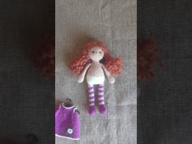 Маленькая куколка спицами   #игрушкаспицами #knittingdoll #кукласпицами #marynik_mk