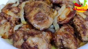 Очень вкусная и нежная куриная печень с луком