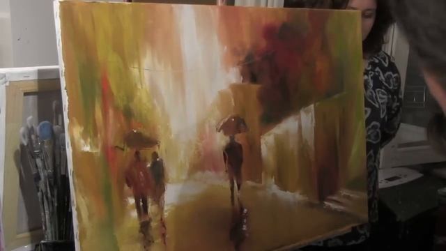 Уроки ИГОРЯ САХАРОВА ГОРОД ЖЕЛТЫЙ маслом на холсте , уроки для начинающих смотреть онлайн