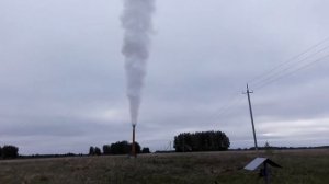 Стравливание газа из учатка газопровода