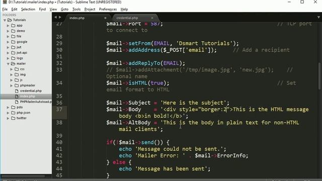 Using phpmailer sending Emails in PHP from localhost with SMTP смотреть онлайн