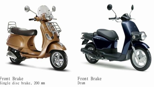 Piaggio Vespa LX 125 vs Honda Benly 110 Test specification comparison смотреть онлайн