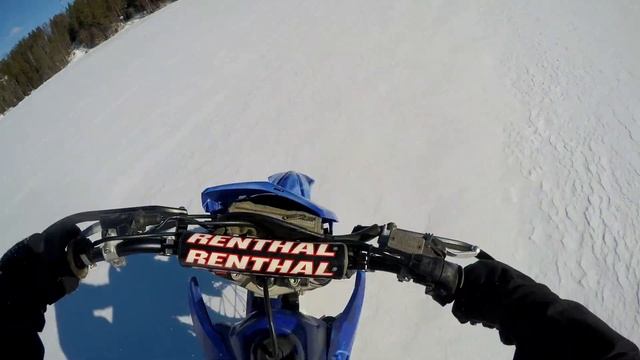 На эндуро зимой, yamaha wr250f. смотреть онлайн