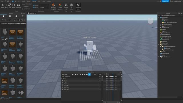 HOW TO MAKE A R6 WALKING ANIMATION IN ROBLOX STUDIOS!!! смотреть онлайн