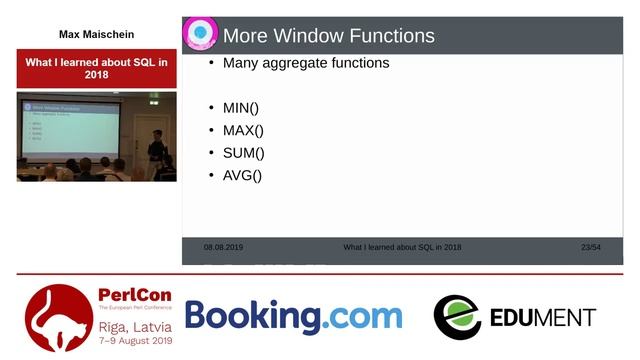 Max Maischein. What I learned about SQL in 2018 смотреть онлайн