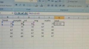 Formulas in ms excel grade 7