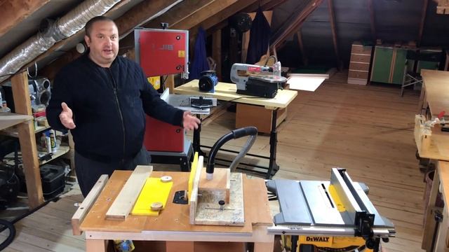 Столярные упоры, прижимы каретки для дисковой пилы DeWALT и встроенного в стол ручного фрезера. смотреть онлайн